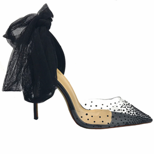 <span class=keywords><strong>Sandali</strong></span> da <span class=keywords><strong>Donna</strong></span> con Tacco Alto in PVC Trasparente con Cristalli e Fiocco, Eleganti Scarpe Rosse con Cinturini - Product Image 1