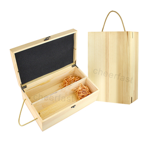Caja de madera de Color Natural de forma Simple de alta calidad, cajas de madera Natural para amantes de Diy para joyería, caja de madera rectangular sin terminar - Product Image 3