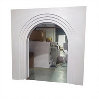 Arche de fond de scène de mariage multicouche en PVC+acrylique blanc 240x240cm, panneau mural décoratif pour événements