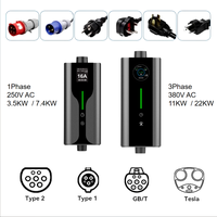 Chargeur EV Portable Type 2 avec prise brésilienne 10A/20A 3.5KW 16A 5M câble EV charge pour véhicule électrique