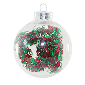 Großhandel Weihnachts baum hängende Kugel durchsichtig Ornamente Glaskugel-Weihnachts dekoration Bauble rund befüllbar