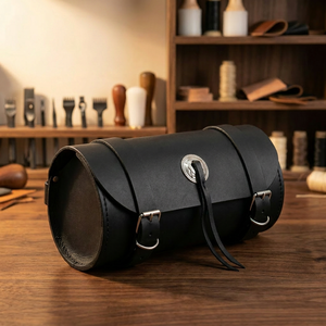 GLOBAL LEATHER Vintage Style Motorcycle Leather Saddle Bag Genuine Leather Material Waterproof High Quality Quick Dry Breathable - Product Image 3