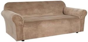 Inthetrend Luxury Velvet Modern Solid Pattern 3 <b>Seat</b> <b>Sofa</b> Slipcover Stretch Elastic Customizable Color - Product Image 4