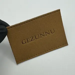 Professional Product Recycled Tags Supplier Custom Clothing Genuine Label Tag Leather Labels For Jeans