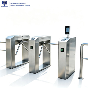 ประตูหมุนควบคุมการเข้าออกแบบคู่ ยี่ห้อ Zhanjiang พร้อมระบบ RFID และ QR Code  วัสดุสแตนเลส 304 - Product Image 1