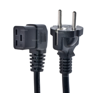 สายไฟ CEE7/7 แบบยุโรป Schuko เป็น IEC C19 แบบมุมฉาก, 16A 250V, เชื่อมต่อกับสายไฟ <span class=keywords><strong>AC</strong></span> C20 แบบ Schuko - Product Image 2