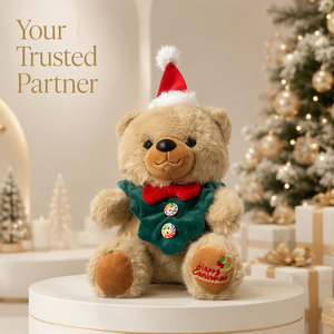 Reno de Peluche Suave y Peludo, <span class=keywords><strong>Rudolph</strong></span>, con <span class=keywords><strong>Nariz</strong></span> <span class=keywords><strong>Roja</strong></span> y Bufanda a Cuadros, para Regalo Navideño - Product Image 6