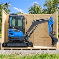 Mini-excavatrice LAWNIO avec climatiseur de toit en option, entretien facile pour excavatrice de chantier, livraison gratuite