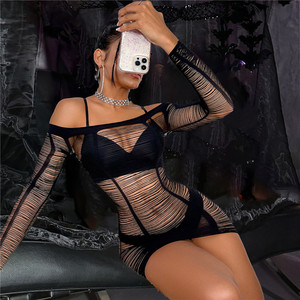 Halloween Cosplay Ultra Short Skull Head Spider Web Hip Wrap Skirt Short Lingerie Dresses Fetish <strong>Latex</strong> Sexy <strong>Outfits</strong> - Product Image 2