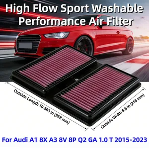 Nuovo Filtro Aria Sportivo Lavabile ad Alto Flusso 04C129620A per Audi A1 8X A3 8V 8P <span class=keywords><strong>Q2</strong></span> GA 1.0 <span class=keywords><strong>TFSI</strong></span> 2015-2023 - Product Image 1