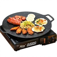 Poêle carrée en fonte pour camping en plein air, style coréen, pour cuisinière à induction/gaz, portable et pliable