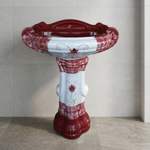 Luxury Western Pedestal <b>Basin</b> Solid Surface Granite Bathroom Sink Hand Wash <b>Basin</b> Hospital Villa Use Modern Design Lifetime - Product Image 4