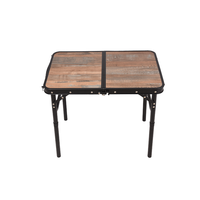 Direct de l'usine Table en MDF pliante couleur bois aluminium personnalisée Design moderne avec jambe réglable Camping pique-nique cuisine utilisation hôtel