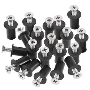 M5 de neopreno bueno tuerca latón inserte nueces con M5 x 25mm Acero inoxidable Pozi tornillo - Product Image 4