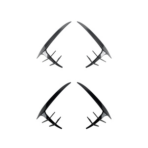 Audi A5 S5 F5 Sline 2017-2020 Front Grille Deflector Piano Black Carbon Fiber Texture ABS Adhesive Fitment - Product Image 3