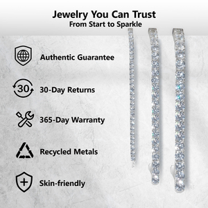 <span class=keywords><strong>Bracciale</strong></span> Tennis Classico <span class=keywords><strong>da</strong></span> 3mm 4mm Placcato Oro 14K, Elegante Idea Regalo con Zirconi AAAAA Taglio Rotondo, Stile Iced Out per Uomo e <span class=keywords><strong>Donna</strong></span> - Product Image 4