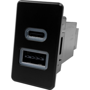 USB Fast Charger For Nissan Y60 Y61 Paladin D22 140 2 12V Black <b>Touch</b> <b>Switch</b> Car Charger - Product Image 2