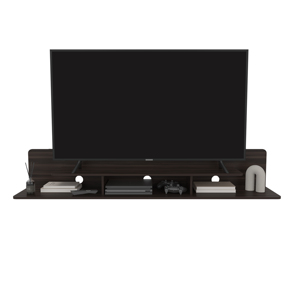 Floating Tv Stand With <b>Open</b> Shelves Modern Media Console For Living Room Entertainment Area - Product Image 2