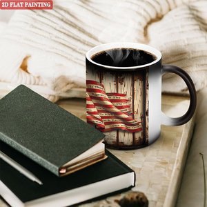 Magic Cup Frosted Black 11oz Ceramic Heat Sensitive Color Changing <b>Mug</b> School <b>Teacher</b> Gift - Product Image 3