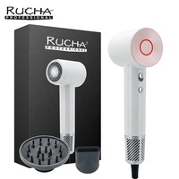 Sèche-cheveux professionnel RUCHA à 110 000 tr/min à grande vitesse avec moteur sans balais, vapeur, aromathérapie et ions