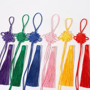 Nodi cinesi nappe artificiale gioielli fai da te tessili per la casa indumenti per tende accessori decorativi ciondolo nappe artigianali