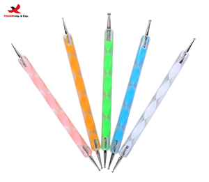 Lot de 5 stylos à points pour nail art, double embout, outils de salon pour la peinture et le dessin sur ongles - Product Image 2