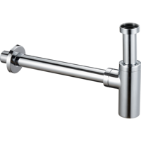 Bouteille de siphon P simple à assembler, hygiénique, ronde, en acier inoxydable 1-1/2, pour lavabo, accessoires de salle de bain