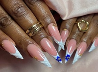 Faux ongles longs à talon aiguille faits main, rose nude, couvrance totale, en gel souple acrylique, 10 pièces