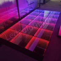 Hot cell Floor Dancing Led Light Mirror 3D Effect LED Dance Floor Light para fiesta de boda