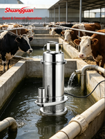 Pompe à eau submersible en acier inoxydable SS304 QDX, pompe à eau propre extractible pour l'évacuation des déchets d'élevage, utilisation agricole, 10m³/h, 16m