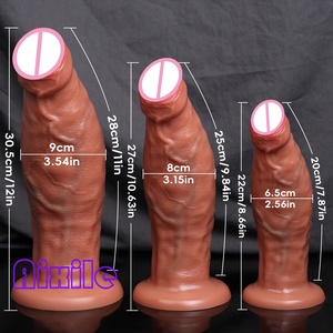 Dildos réalistes non coupés pour le plaisir féminin, masseur vaginal, pénis artificiel à tête lisse, stimulateur du point G, plug anal, jouets sexuels - Product Image 2