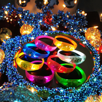 Bracelets lumineux LED personnalisés en silicone, bracelets et joncs tendance pour festivals, mariages, événements, concerts
