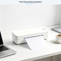 便携式 A4 热敏打印机 203DPI 2600mAh 移动文档打印机，适用于 Word Excel PDF 纹身转印