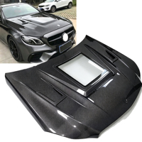 Capot moteur en fibre de carbone avec fenêtre transparente pour Mercedes-Benz Classe E W213 E250 E350 E63 AMG, couvercle de capot en verre transparent