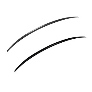 Audi Rear Spoiler Piano <b>Black</b> Carbon Fiber Texture ABS Ducktail Trunk <b>Wing</b> 2018-2025 C8 S6 - Product Image 2