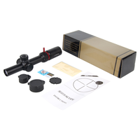 Lunette de chasse laser à point rouge longue portée LUGER en aluminium 1,2-6x24IR 30 mm avec illumination rouge/verte pour montage 11/20 mm