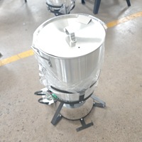 YUESHEN Barbecue suspendu en fonte sur mesure pour rôtir la dinde et les cuisses d'agneau, sans fumée, en acier inoxydable épais, pour charbon de bois
