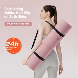 Tapis de <span class=keywords><strong>yoga</strong></span> universel transfrontalier en TPE, 8 mm d'épaisseur, absorbant les chocs, antidérapant, avec sangle de transport, longueur 183 cm, respectueux de l'environnement - Product Image 2