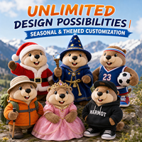 Peluche Marmot Personnalisée, Fabricant de Peluches avec Logo Personnalisé, Commande en Gros, Peluche de Haute Qualité, Vente en Gros, OEM, ODM, Faible MOQ, Jouet en Peluche