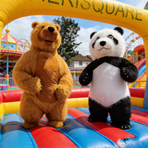 Costume Gonfiabile da Mascotte Orso Bruno Alto 2m/2.6m/3m per Parate e Sfilate - Offerta Speciale - Product Image 2