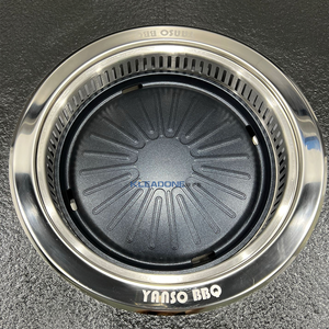 Kleadone hiện đại vòng Hàn Quốc BBQ nướng bảng không Khói Thương mại bàn ăn thép không gỉ thân thiện với môi cho nhà hàng khách sạn - Product Image 5