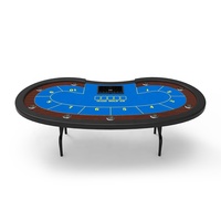 YH 96 inç kumar profesyonel Oval avrupa Poker turu maç katlanır bacaklar Texas Holden Poker masası bayi tepsi