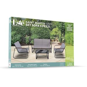 Divano SAINT MARTIN MET/TEXT 2/1 Nero - Product Image 3
