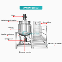 Guanyu Mélangeur de détergent en acier Équipement de réservoir Machines de fabrication de linge Mélangeur de savon de lessive liquide de bain