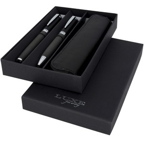 Coffret cadeau Luxe Regalo avec duo de stylos à encre noire carbone et pochette - Product Image 1