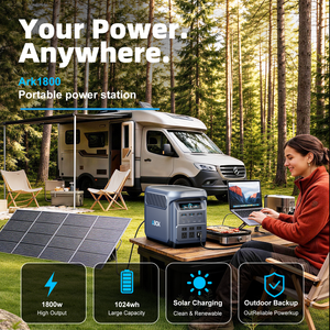 ABOK 1800W 1024Wh LiFePO4 Portable Power Station <b>Solar</b> <b>Generator</b> 100V 120V 230V Multi Voltage US EU Plug for Home Camping - Product Image 5