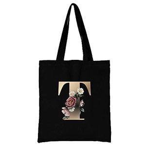 Sac fourre-tout en toile personnalisé de haute qualité avec impression de lettres, bandoulière, taille moyenne, durable et réutilisable pour mariage - Product Image 1