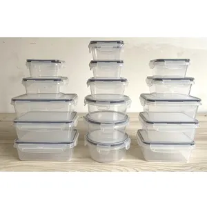 Set di scatole bin ermetico a tenuta d'aria accessori da cucina organizer per frigorifero contenitori per alimenti set con coperchi