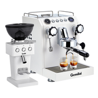 Ensemble combiné de machine à café Gemilai CRM 3145, idéal pour les petites cafés, avec moulin à café professionnel et machine à expresso commerciale