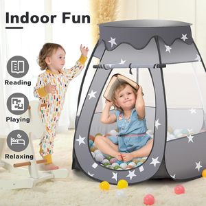 Tente de jeu portable Princesse en polyester doux pour enfants, piscine à balles, jouets, tente de maison de fée pour filles - Product Image 6